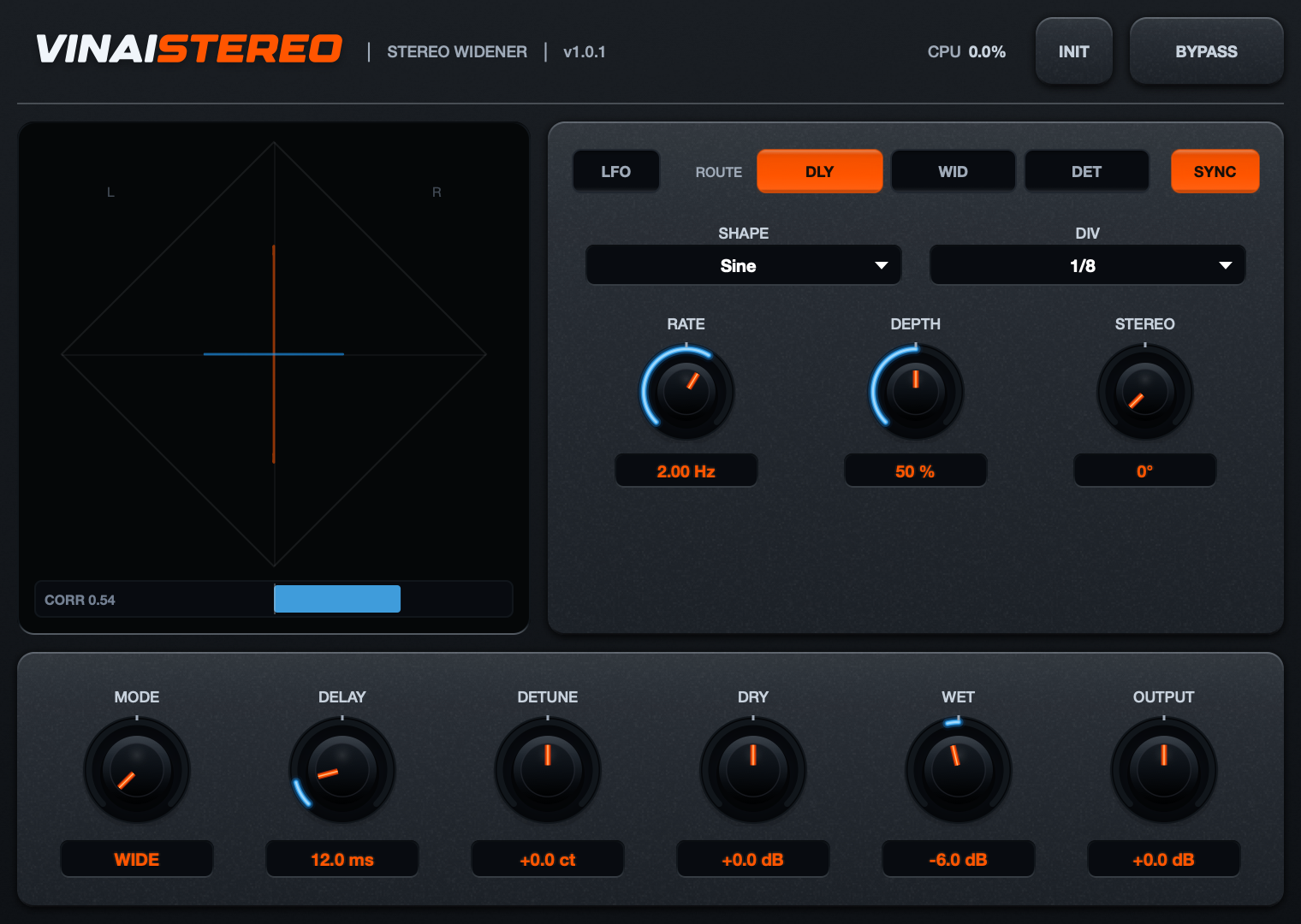 VINAIstereo interface